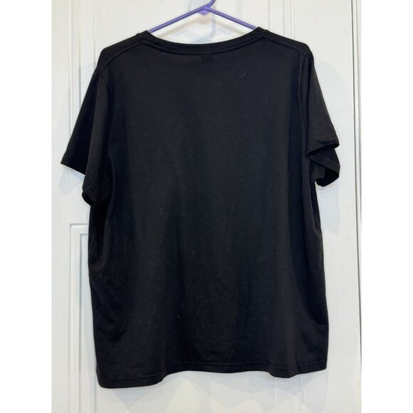 GUC Shein Curve Black Graphic Short-Sleeve T-Shirt with Moon & Floral Design - Picture 2 of 8